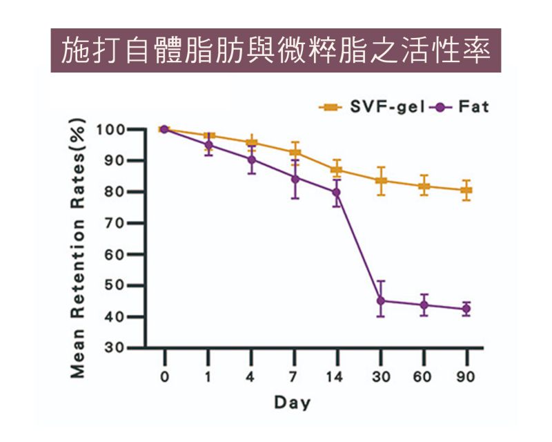 微粹脂SVF-gel自体胶原蛋白自体脂肪移植v3.0 VS 自体脂肪第一代对比